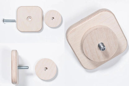 Loopo dřevěné lezecké chyty – detail sady chytů