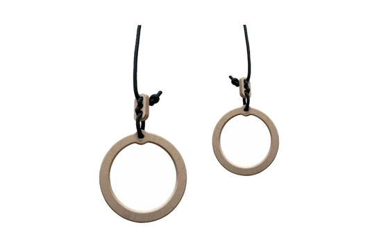 Loopo Gymnastic Rings – wooden rings on ropes – solid beech